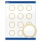 Avery Printable Round Labels with Sure Feed Technology, Multi-Lined Gold Border Design, 2" Diameter, Glossy White Permanent Labels, Laser/Inkjet, 120 Total, Great for Product Labels